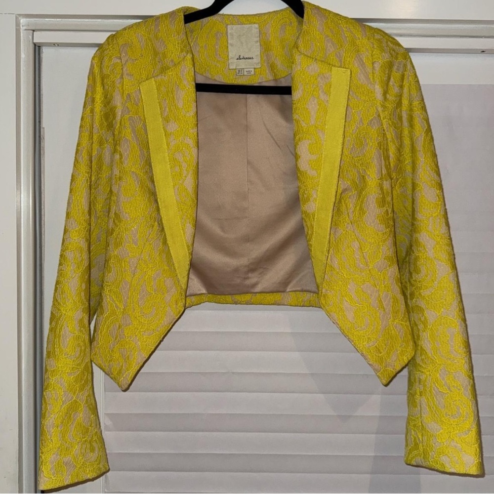Elevenses Yellow Floral Blazer